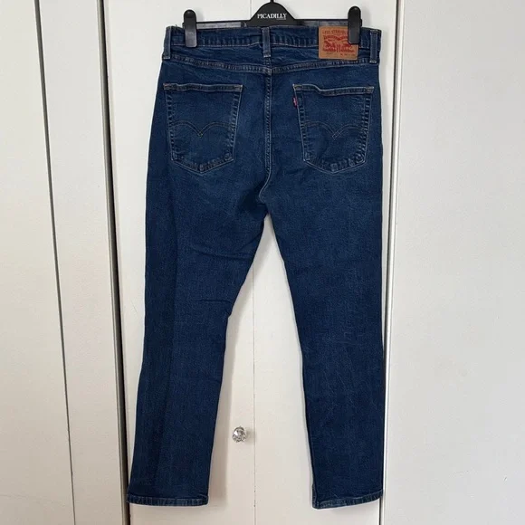 Levi's Men's Straight Jeans in Deep Blue - Picture 3 of 5